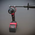 Cordless Battery Powered Drill With Red Black Design And High Performance Features 3d model