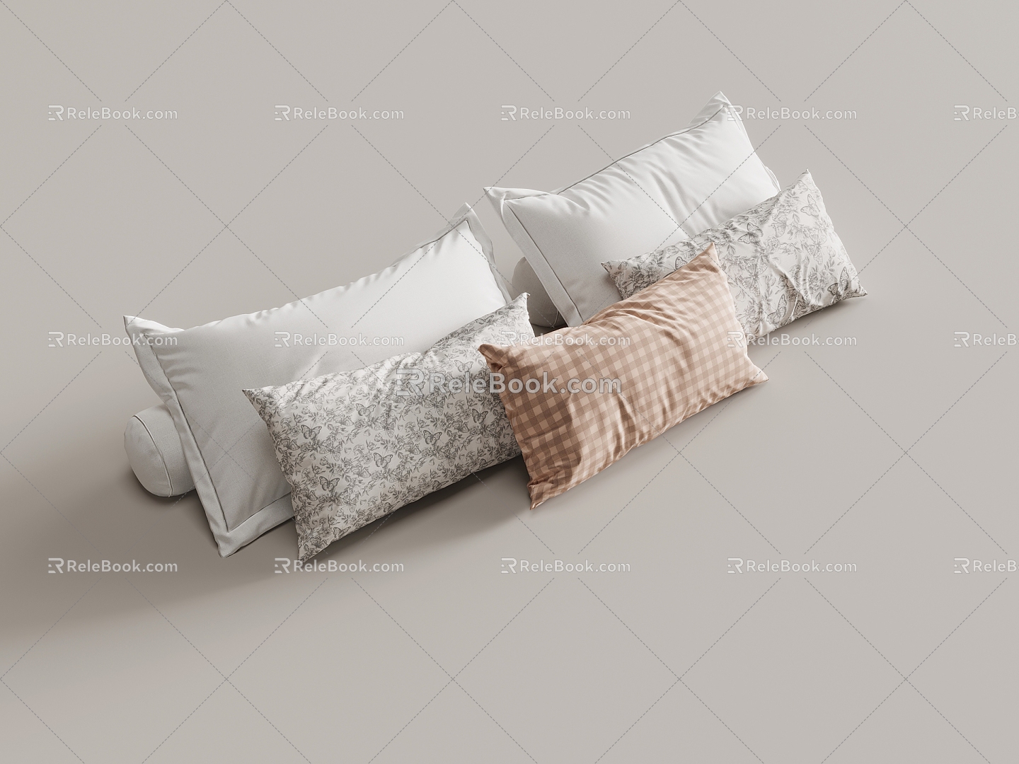 Pillow Bed Pillow Pillow Pillow 3d model