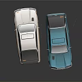Vintage White And Blue Cars With L'Oie 1976 Logo And DRIVE Theme