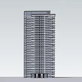 Modern High Rise Building Exterior Design With Glass Windows And Multiple Floors