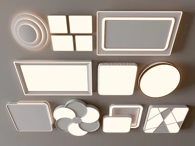 Modern Ceiling Lights With Various Shapes And Contemporary Sleek Designs For Home Decor 3d model