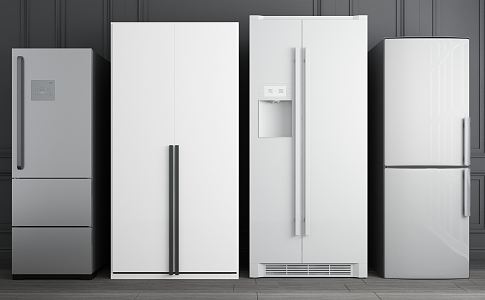 Modern refrigerator single door double door refrigerator combination 3d model