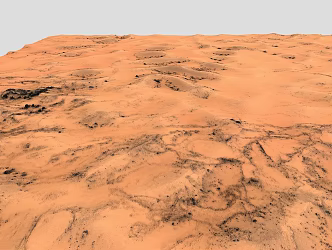 Modern Mars Terrain Mountain Range Dune Desert Rock Sandy Desert Peak 3d model