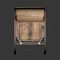 Classic Vintage Wooden Sleigh With Decorative Metal Frame And Traditional Design