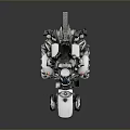 Detailed Futuristic Mechanical Tractor Design With Complex Industrial Components And Intricate Structures 3d model
