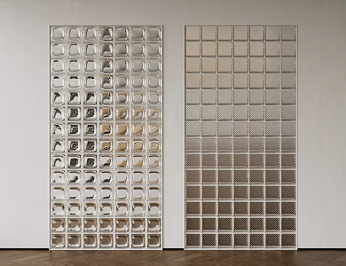 Modern Glass Tile Partition Glass Wall Art Glass Partition Glass Screen Transparent Tile 3d model