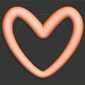Vibrant Orange Heart Shaped Daily Life Product With Smooth Surface On Black Background And Reflection