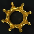 Shiny Golden Crown Decorative Ornament Set For Home Tabletop Decor