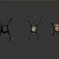 Three Colorful Spider Like Creatures With Black Purple Orange Hues And Glowing Bodies