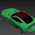 Green Mercedes High Performance Sports Car With Sleek Body And AMG Grille Design