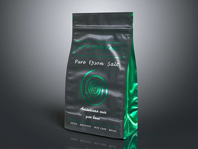Natural Pure Bentonite Clay Powder with Australian Pink Clay in Green Packaging for Daily Cleansing 3d model