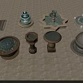 Various Garden Water Fountain Ornaments With Unique Designs For Outdoor Use