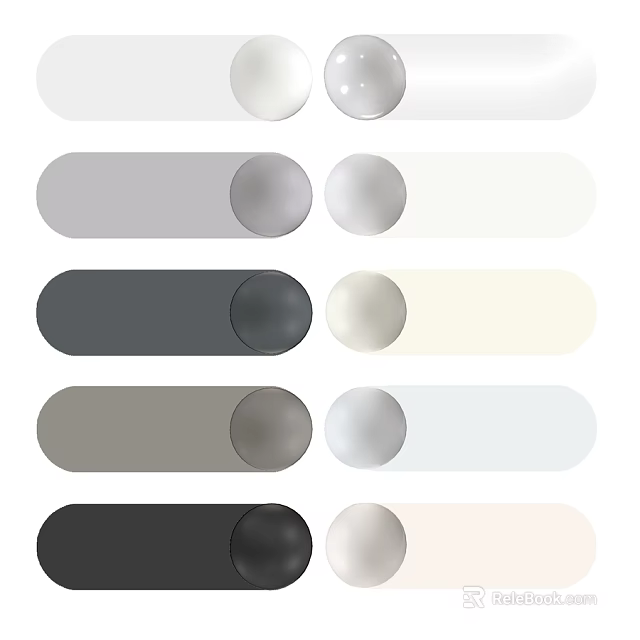 Durable Modern Switch Components With Multiple Color Options For Home Use 3d model 