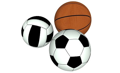 football basketball volleyball 3d model