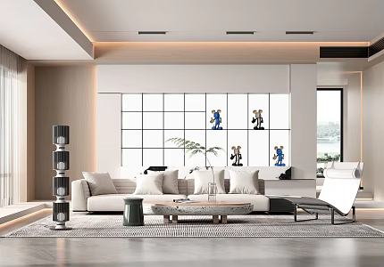 modern living room 3d model