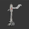 Industrial Robotic Arm Equipment With White Structure Red Indicator And Multiple Interfaces