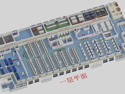 Birds Eye View Of First Floor Interior Layout With Seating Arrangement And Spatial Design 3d model