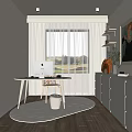 Modern study 3d model