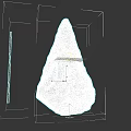 Sculpture Carving with Conical Shape Intricate Surface Texture and Measuring Scale