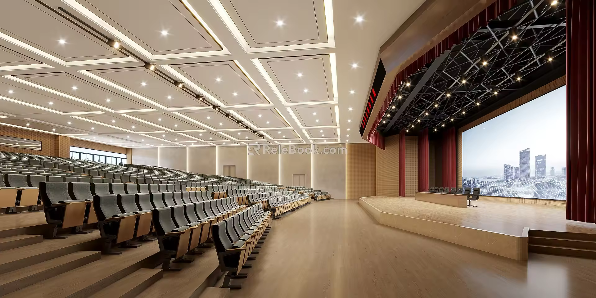 lecture hall theater multi-function hall academic lecture hall 3d model