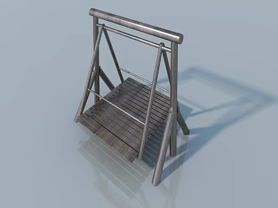 Modern Hinged Door With Metal Frame And Wooden Panel For Home Decoration Use 3d model