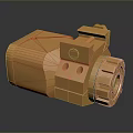 Golden Mechanical Weapon Component With Precision Metal Parts And Shiny Surface