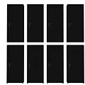Black Hinged Doors With Various Panel Designs For Interior Home Use 3d model