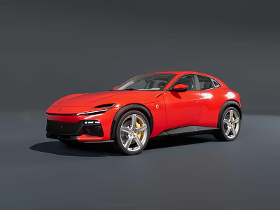 Red High Performance Sporty Car With Aerodynamic Body Sharp Front Design And Alloy Wheels 3d model