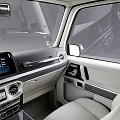 Luxurious Car Interior With Mercedes Steering Wheel And Dashboard 3d model