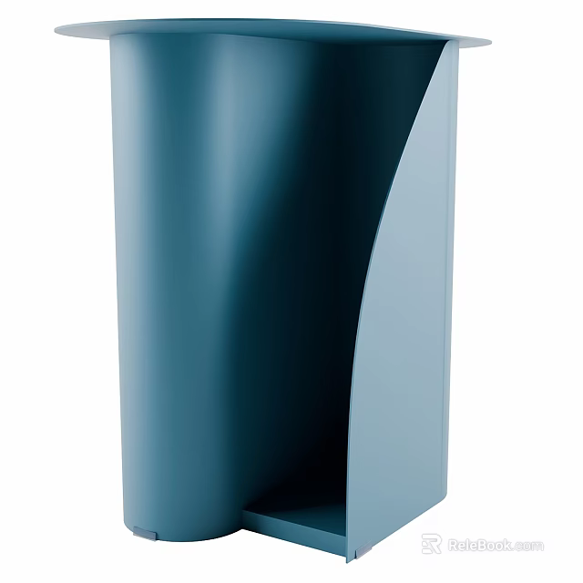 Modern Blue Coffee Table With Sleek Curved Design And Smooth Surface 3d model 