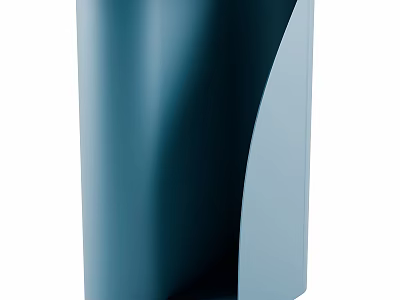 Modern Blue Coffee Table With Sleek Curved Design And Smooth Surface 3d model