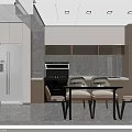 Modern Minimalist Open Living And Dining Room Interior Design With Comfortable Furniture And Storage Spaces