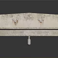 Old Stained Stone Kitchen Sink With Double Faucets For Food Preparation
