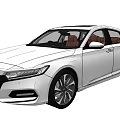 White Honda Sedan With Sleek Headlights Brown Seats And Multi Spoke Wheels