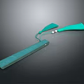 Green Decorative Bookmark With Smooth Surface Tassels And White Beads For Daily Use