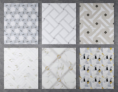 Modern Tile Stone Parquet Marble Parquet 3d model