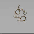 Ancient Metal Handcuffs With Linked Chains As Historical Weapon Artifact