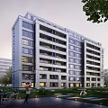 Mid Rise Modern Residential Building Featuring Balconies Large Windows Greenery And Outdoor Space