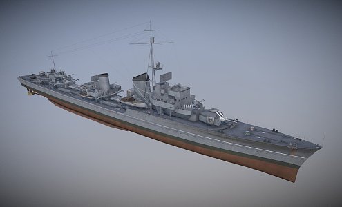 weapon ship landing ship 3d model