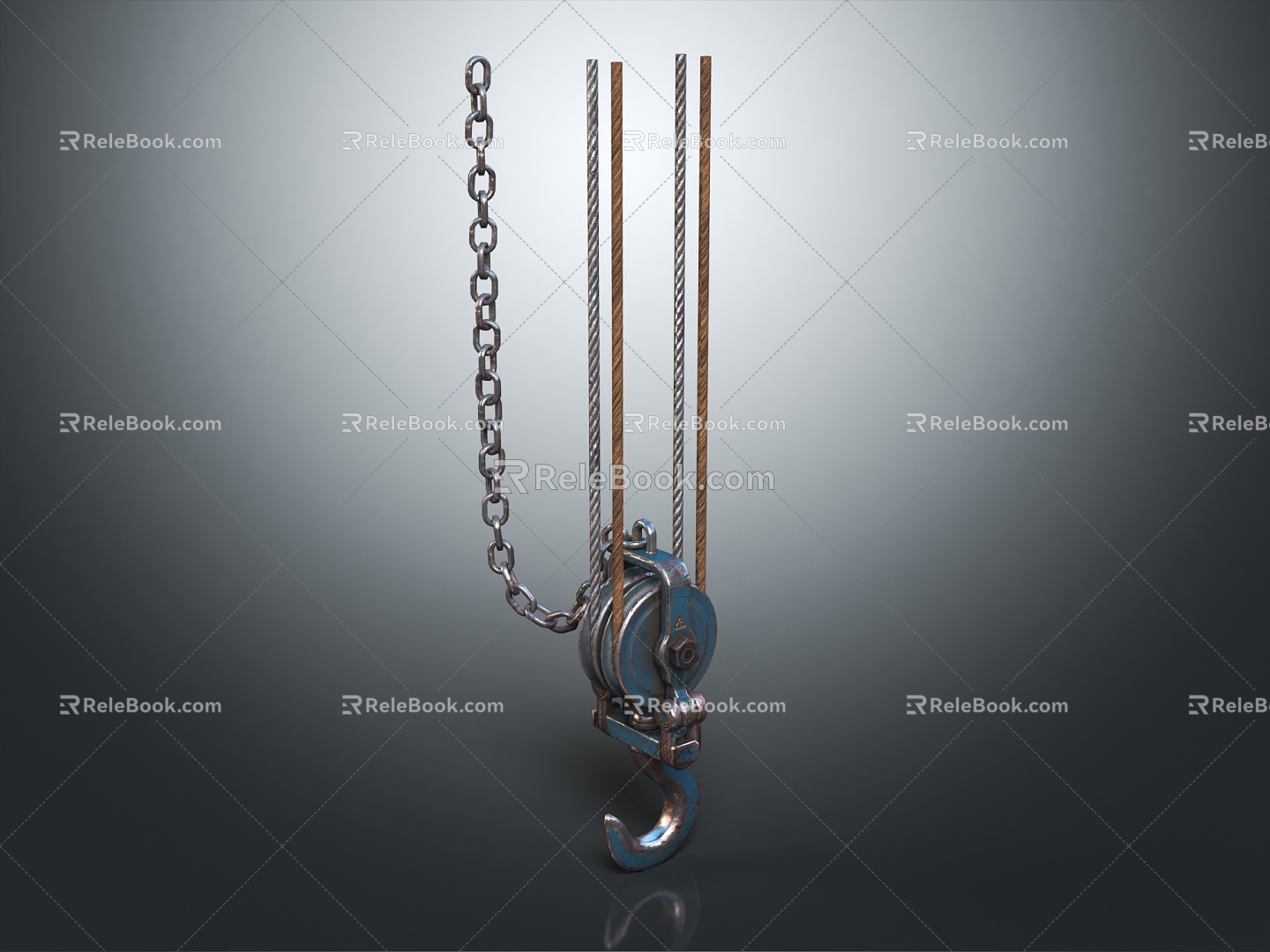 Industrial LOFT hook crane hook 3d model