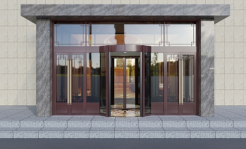 Copper Door Effect Diagram Revolving Door Effect Diagram Copper Door Opposition 3d model