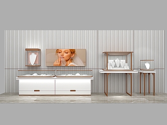 Jewelry Counter Jewelry Display Cabinet Jewelry High Display Cabinet Jewelry Window Jewelry Store 3d model