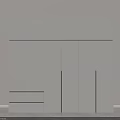 Modern Minimalist Wardrobe Flat Open Wardrobe 3d model