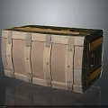 Vintage Wooden Storage Chest With Metal Straps And Decorative Hardware For Home Organization