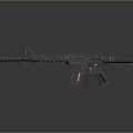 Modern Black Tactical Rifle With Ventilated Barrel Ergonomic Grip And Stock