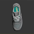 New Balance Gray And Blue Casual Running Shoes With White Laces And Rubber Sole