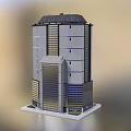 Modern Commercial Complex Building With Glass Curtain Walls And Multi Storey Architectural Design