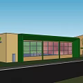Fresh and Easy Store Exterior With Beige Green Building Entrance Awning and People