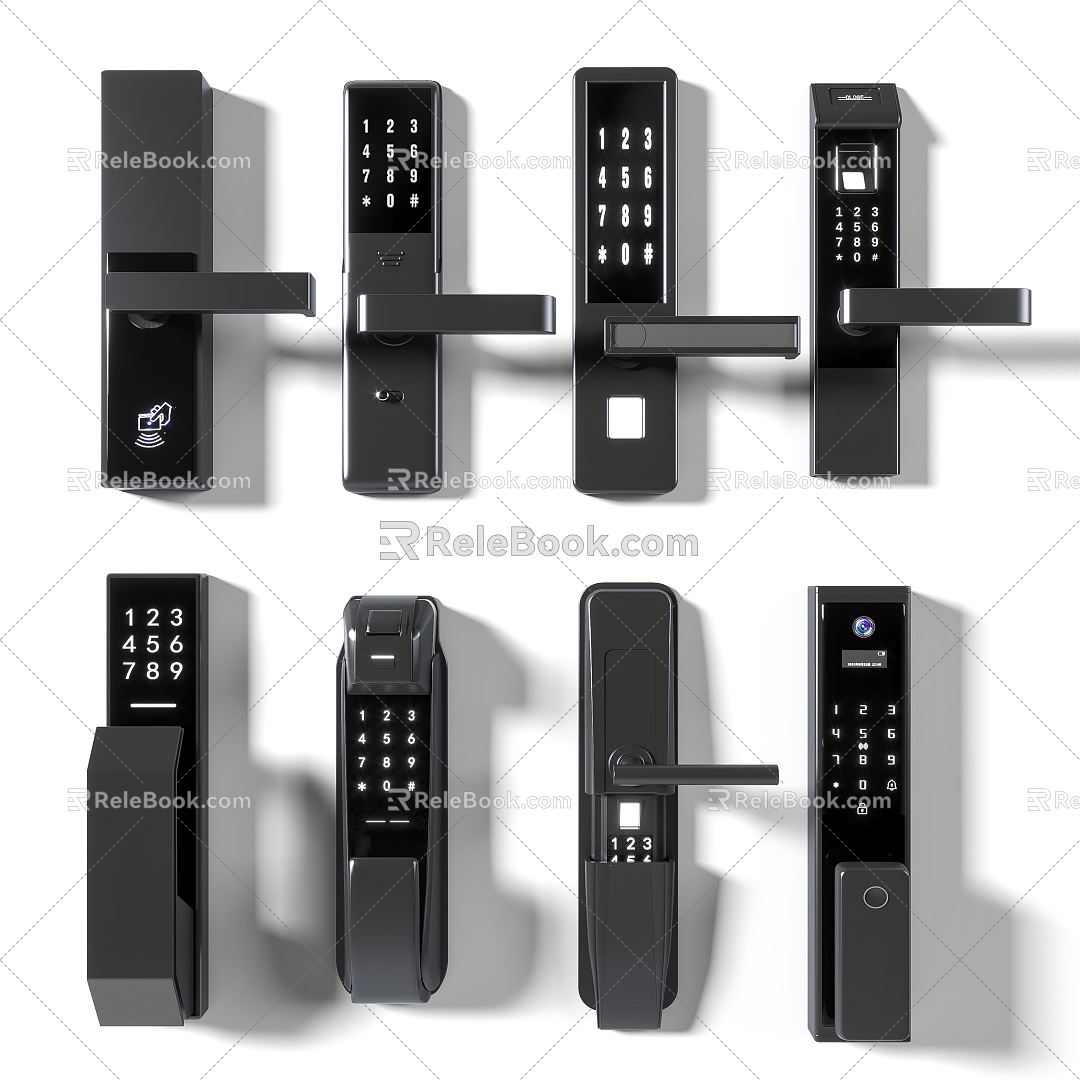 Modern door lock fingerprint lock anti-theft door lock model