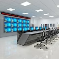 modern monitoring room command room control room 3d model